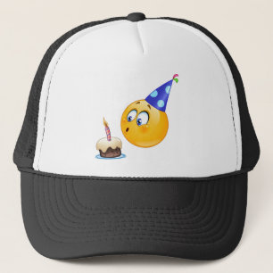 birthday emoji trucker hat