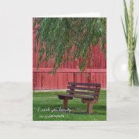 birthday-empty bench under willow tree