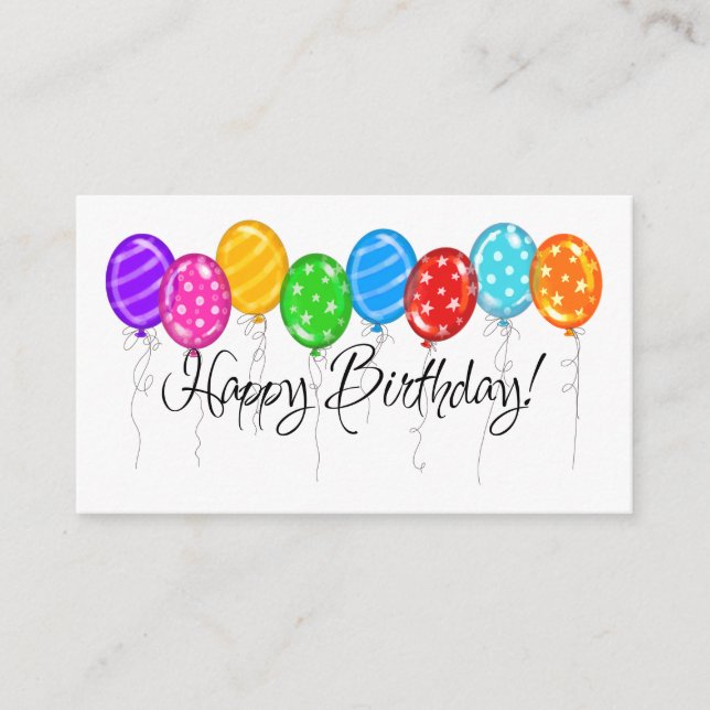 Birthday Enclosure Cards by SRF (Front)