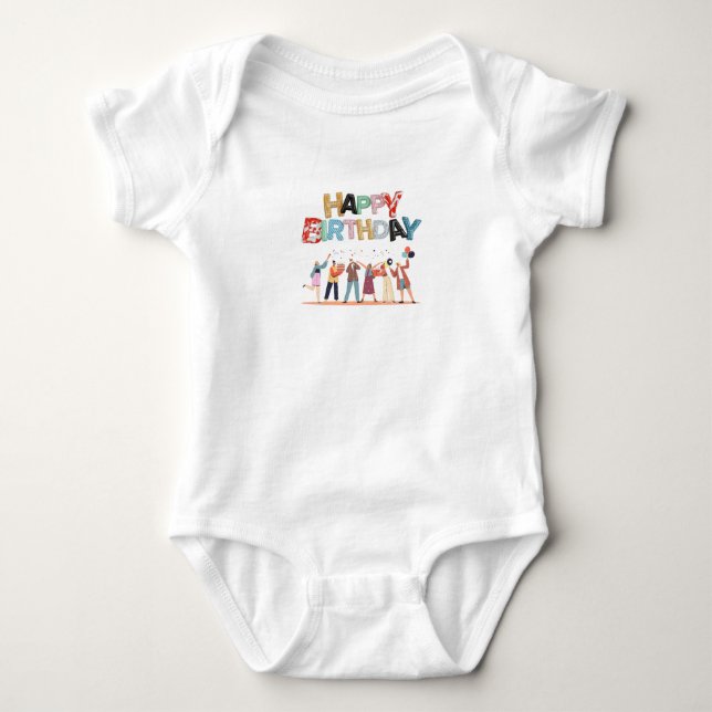 Birthday Energy Activated Baby Bodysuit (Front)