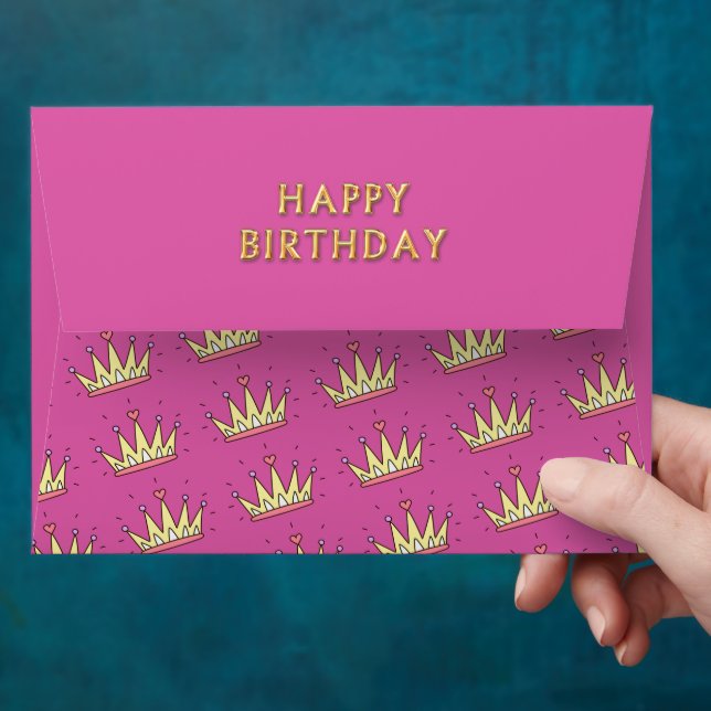 Birthday envelope for girls (Hand)