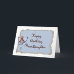 Birthday Fairy for Granddaughter Card<br><div class="desc">This pretty card has a pretty,  dainty fairy with butterfly wings,  She is dressed in blue. She has big blue eyes and long auburn red hair.  You can change the inside text.</div>