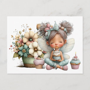 Birthday Fairy Wishes Postcard