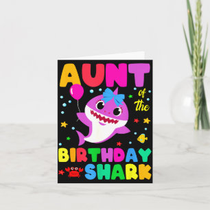 Birthday Family Aunt Of The Birthday Boy Girl Shar Card
