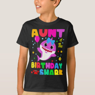 Birthday Family Aunt Of The Birthday Boy Girl Shar T-Shirt