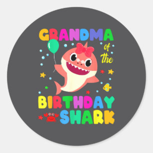 Birthday Family Grandma Of The Birthday Boy Girl S Classic Round Sticker