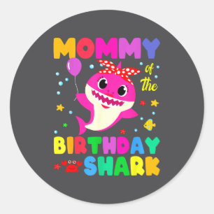 Birthday Family Mommy Of The Birthday Boy Girl Sha Classic Round Sticker