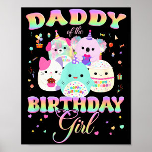 Birthday Family Squish Squad Daddy Of The Birthday Poster