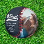 Birthday Father's Day From Kids to Dad Photo Baseball<br><div class="desc">The perfect personalised gift for your father, father-to-be, new father, husband on Fathers Day, your wedding day or birthday. Customise with your own personal message and family photos. Pick photos of your children, kids with their dad, or add his favourite sports team logo. A great Fathers Day gift idea from...</div>