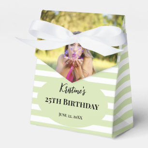 Birthday Favour 1 Section Custom Photo Stripes Box