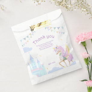 Birthday Favour Bags with unicorn.