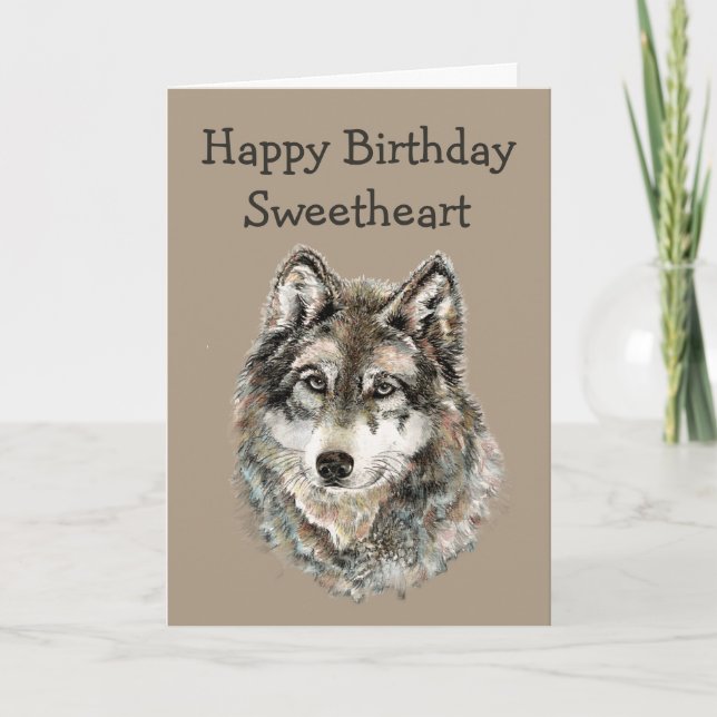 Birthday Favourite My Favourite Wild Thing Wolf Card (Front)