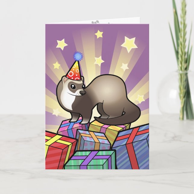 Birthday Ferret Card (Front)