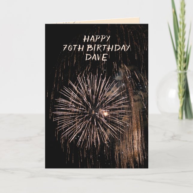 Birthday Fireworks Card (Front)