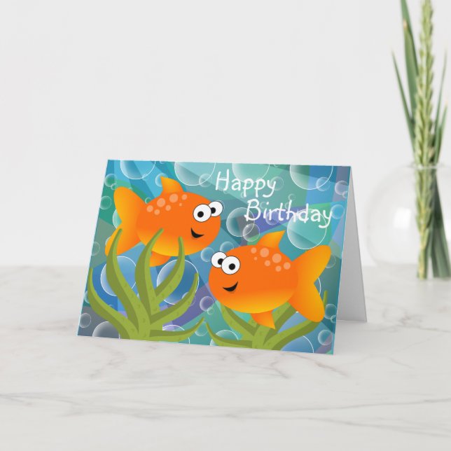 Birthday Fish In The Sea Card (Front)