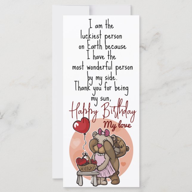 Birthday Flat Card (Front)