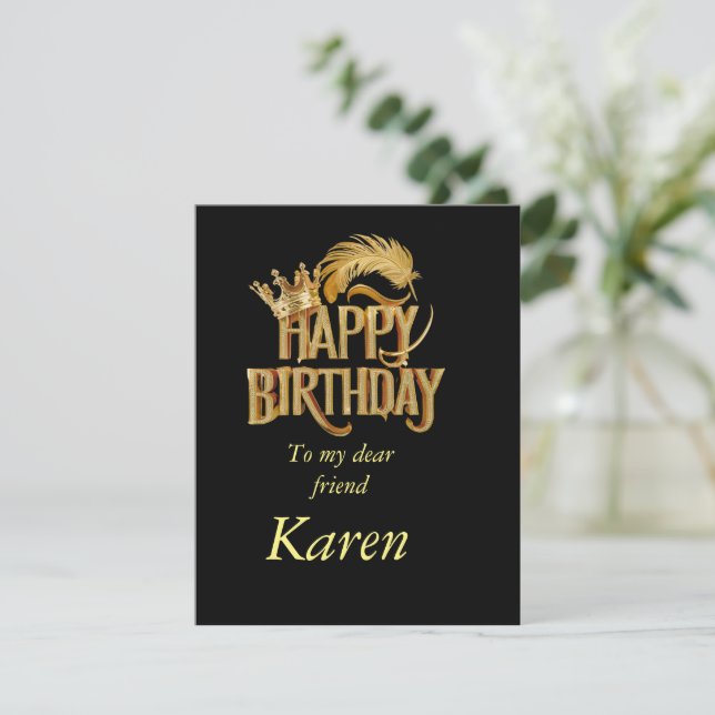 Birthday Flat Card (Standing Front)