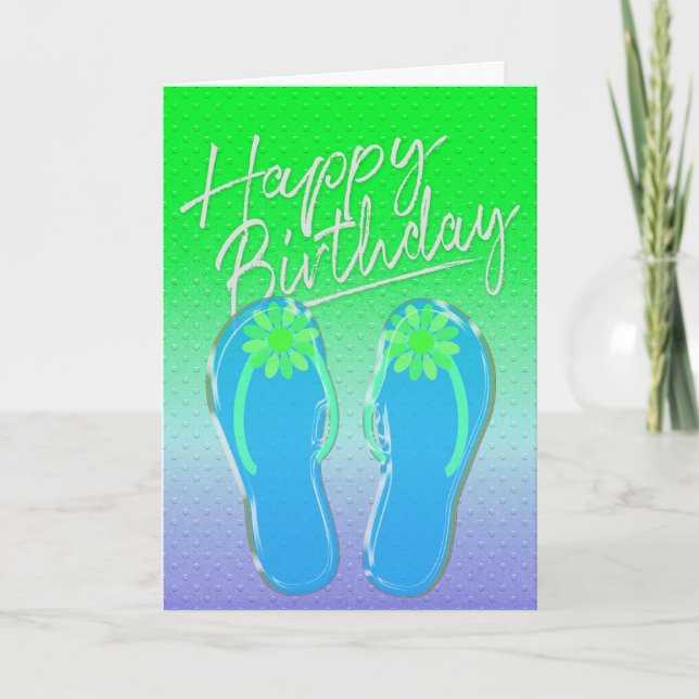 birthday flip-flips card (Front)
