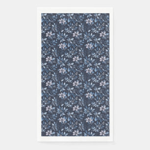 Birthday Floral In Shades of Blue and Lavender Napkin