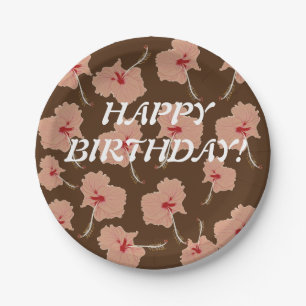 Birthday Floral Paper Plate