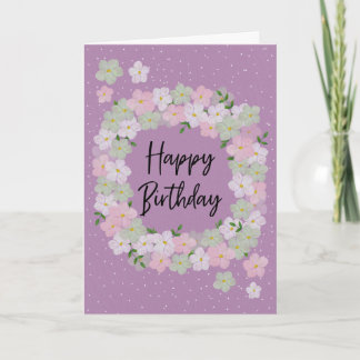 Birthday Floral Wreath Card