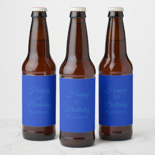 Birthday Food and Beverage Label Set - Blue Royal 