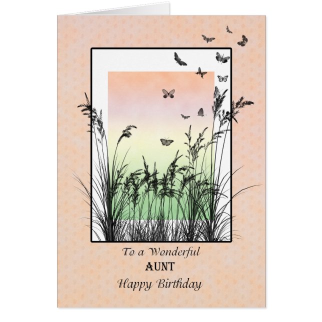Birthday for Aunt, with Butterflies (Front)