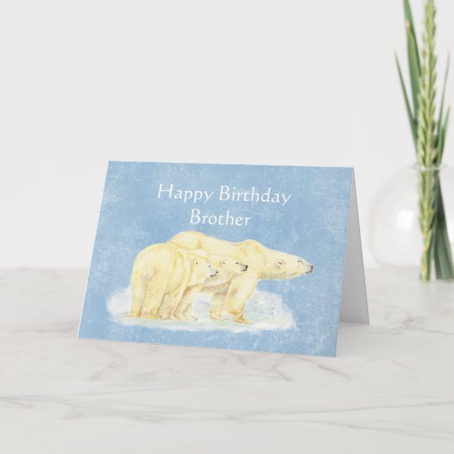 Birthday for Beary Special Birthday Polar Bears Card (Front)