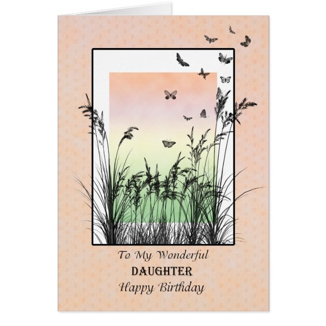 Birthday for Daughter, with Butterflies (Front)