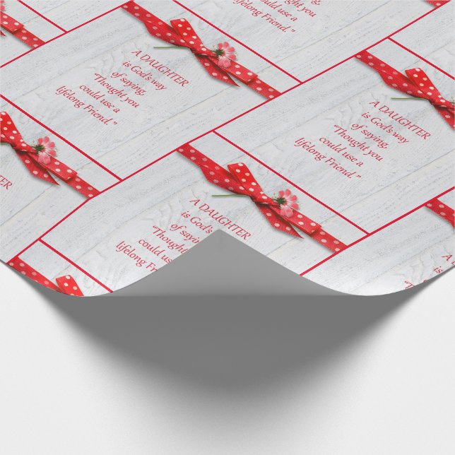 Birthday for Daughter Wrapping Paper (Corner)