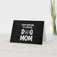 Birthday for Dog Mum Pawprint with Dog Hair