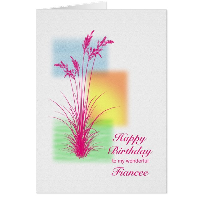 Birthday for Fiancee, grasses scene (Front)