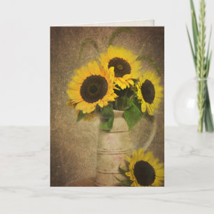birthday for friend sunflowers card
