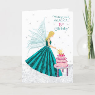 Birthday for Girl 8 Magical Fairy Lighting Candle Card