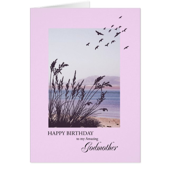 Birthday for Godmother, seaside scene (Front)