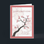 Birthday for Granddaughter, Chinese Blossom Tree Card<br><div class="desc">Beautiful birthday card for your granddaughter features illustration of a Chinese blossom tree with pink flower petals in a frame of coordinating colours.</div>