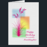 Birthday for Granddaughter, grasses scene<br><div class="desc">A lovely birthday card for a granddaughter. A scene with silhouetted grass and a stylized landscape. A lovely tranquil scene to promote a feeling of peace. A lovely verse inside completes this birthday card to say  'happy birthday".</div>