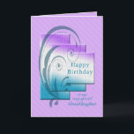Birthday for granddaughter, modern and chic card<br><div class="desc">Birthday card for a granddaughter. A modern card with interlocking rectangles. A lovely verse inside completes this birthday card to say to your granddaughter a 'happy birthday".</div>
