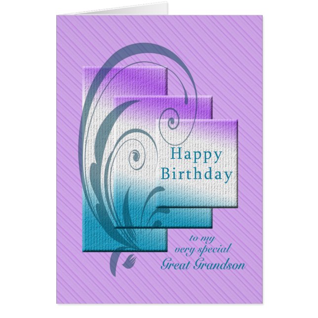 Birthday for great grandson, modern and chic (Front)