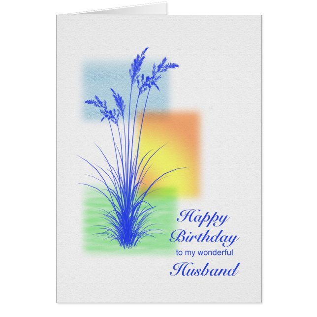 Birthday for Husband, grasses scene (Front)