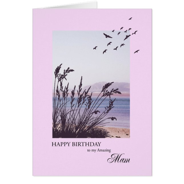 Birthday for Mam, seaside scene (Front)