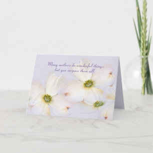 birthday for Mum-crabapple blossoms on purple Card