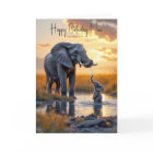 Birthday for Mum Elephant With Baby