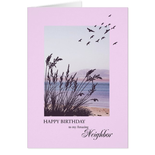 Birthday for Neighbour, seaside scene (Front)