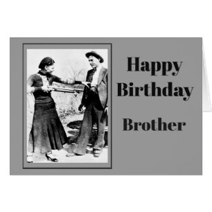 Birthday for Reluctant Brother Fun Vintage Photo