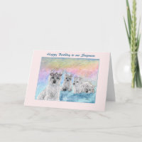 Birthday for Stepmom, west highland terrier dog