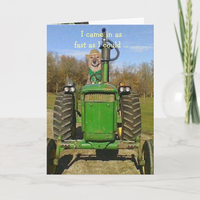 Birthday for Tractor Fans Card (Front)