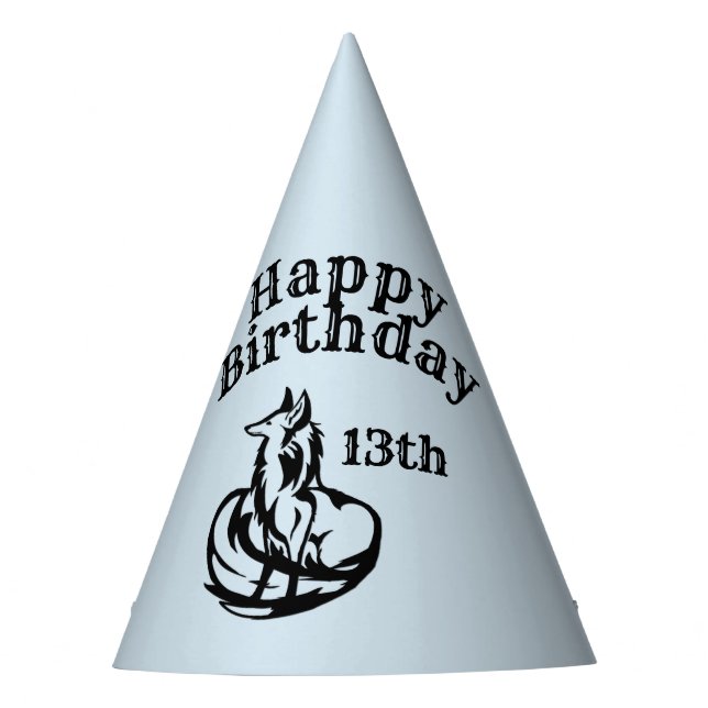 Birthday Fox Party Hat (Front)