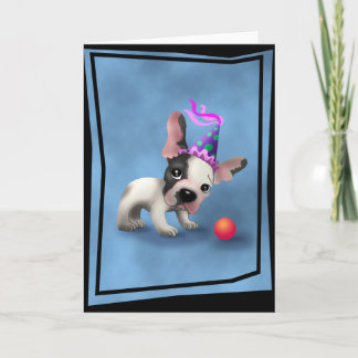 Birthday French Bulldog Card