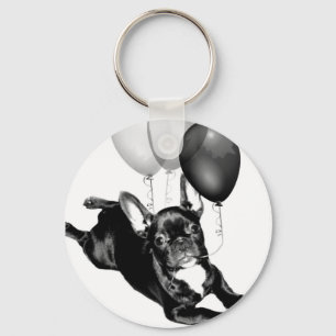 Birthday French Bulldog keychain